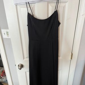 Black Satin Bridesmaid Dress